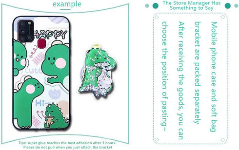 Cute Cartoon Case Compatible with Samsung Galaxy A71 5G Cases Slim Silicone Fit Protective Phone Cover with 3D Liquid Glitter Clear Kickstand Shoc...