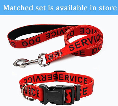 MayPaw Service Dog Collar, 1” and 1.5” Wide Dog Collar Strong Nylon Medium Large Extra-Large Dog Collar (Neck Fit 17.5-27",1.5" Wide, red)...