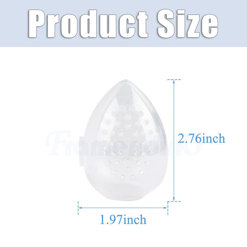 Framendino, 4 Pack Breathable Makeup Sponge Case Protective Plastic Beauty Sponge Container Makeup Blender Holder Cosmetic Egg Storage Cases for W...