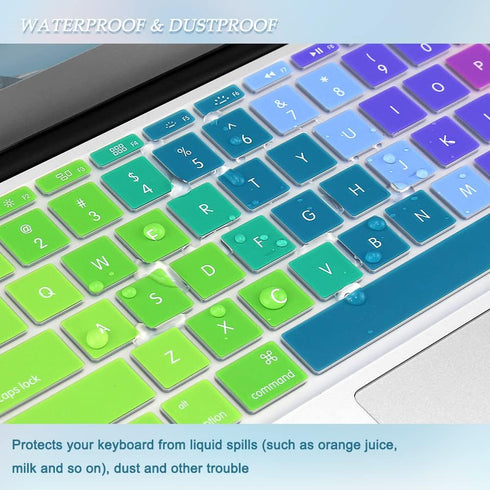 Silicone Keyboard Cover Skin for MacBook Air 13.3 inch A2337 M1 Released in Nov. 2020 Touch ID & Retina Display US Layout Ultra Thin Protector Cov...