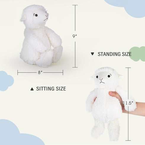 LotFancy Lamb Stuffed Animal, 12" Stuffed Lamb Plush for Baby, Cuddly Fluffy Sheep Toy, Plushies for NewBorn Nursery, Easter Decoration...