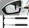 2 PCS Car Rearview Mirror Wiper Telescopic Auto Mirror Squeegee Cleaner 98cm Long Handle Car Cleaning Tool Mirror Glass Mist Cleaner (Black)...