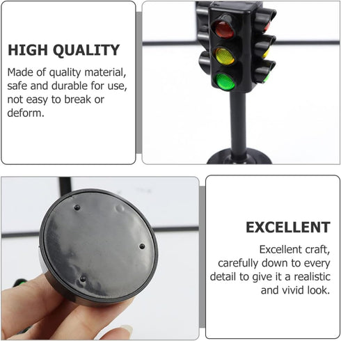 Toddmomy 12pcs Sound Child Traffic and Play, Light Sand Learning Signs: Model Signs Signals Party Mini Toddler Toy, Educational Early Lights Kids ...