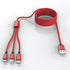 Multi 3 in 1 USB Long iPhone Charging Cable, 1.8M/5.9Ft Nylon Braided Universal Phone Charger Cord USB C/Micro USB/Lightning Connector Adapter for...