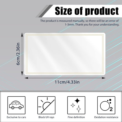 Car Sun Visor Makeup Mirror, Car Visor HD Stainless Steel Vanity Mirror, Universal for Car Visor, Truck,SUV, Seatback , Dash Board ,Window, Bathro...