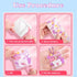 YCOSAN 196 Pcs DIY Keychain Kit - Acrylic Keychain Blanks for Crafts, 2 inch Acrylic Transparent Blanks Discs, Kawaii Key Chains Sticker Kit...