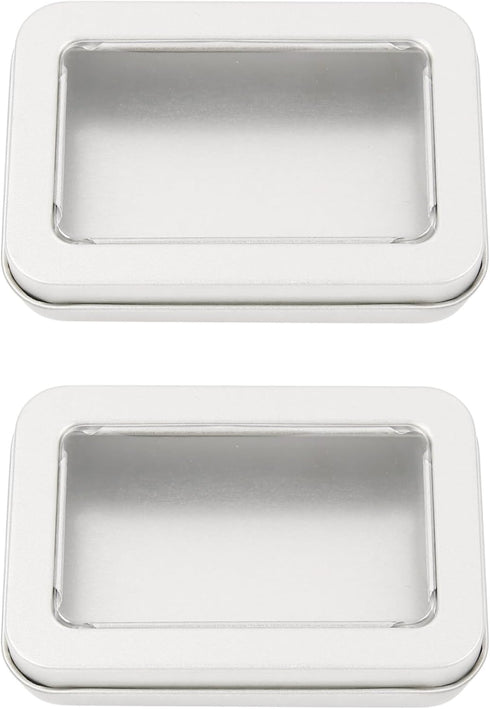 2Pack Portable Dental Floss Case with Transparent Window,Empty 3.4 * 2.3 * 0.7inch / 87x60x18mm Reusable Floss Holder,Dental Floss Dispenser for T...