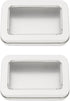 2Pack Portable Dental Floss Case with Transparent Window,Empty 3.4 * 2.3 * 0.7inch / 87x60x18mm Reusable Floss Holder,Dental Floss Dispenser for T...
