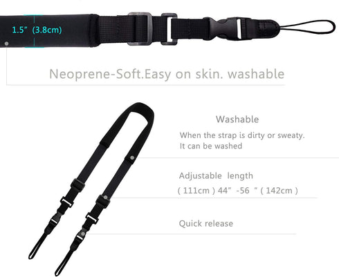 Camera Neck Straps with Quick Release Black for DSLR Camera or Binoculars Strap...