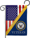 Navy Home of Garden Flag Armed Forces USN Seabee United State American Military Veteran Retire Official Small Decorative Gift Yard House Banner Do...