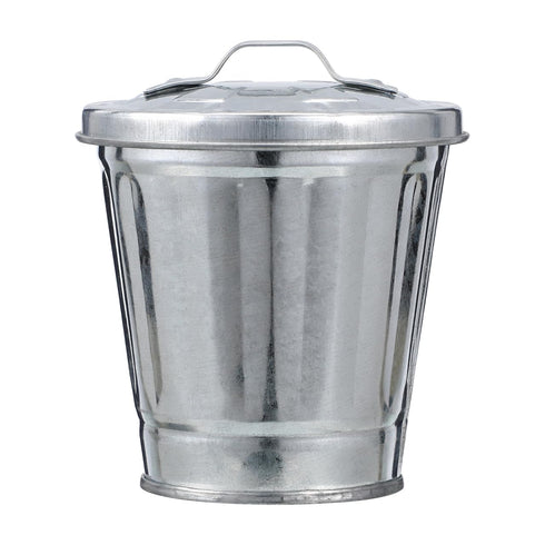 Mini Desktop Trash Can with Lid Tiny Garbage Can Metal Rubbish Bin for Home Office Countertop...