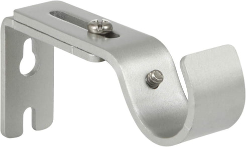 Heavy Duty Adjustable Curtain Rod Brackets Rod Holders for 1 Inch Rod, Silver Color, (Set of 2)...