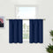BGment Short Curtains 30 Inches Length - Rod Pocket Half Window Drapes for Kitchen Over Sink Bathroom Basement Cafe Room Darkening Privacy, Navy B...