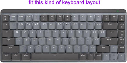 Silicone Keyboard Cover Skin Compatible for Logitech MX Mechanical Mini Wireless Illuminated Keyboard - Compact Size (Not for Logitech MX Keys Min...
