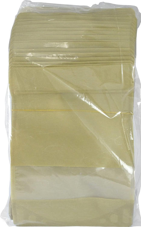 50 Rice Paper Stand-up Zip Pouch with Window (Medium, Natural Kraft)...