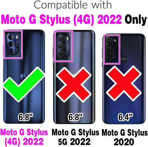 Asuwish Phone Case for Moto G Stylus 2022 4G Wallet Cover with Tempered Glass Screen Protector and Flower Flip Credit Card Holder Cell Accessories...