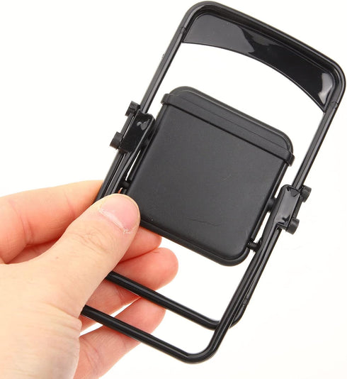 Gadpiparty 36 Pieces Mini Foldable Chairs 1/6 Scale Plastic Dollhouse Furniture Mini Desk Toys Simulation Stand Model Chair Desk Phone Stand for D...