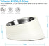 Tilted Angle Dog Bowl, 15° Slanted Stainless Steel Dog Cat Food Bowl, Non-Slip & Non-Spill Pet Feeder with Elevated Detachable Melamine Stand, Eas...