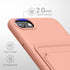 kwmobile Case Compatible with Apple iPhone SE (2022) / iPhone SE (2020) / iPhone 8 / iPhone 7 Case - TPU Phone Cover with Credit Card Holder - Gra...