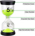 EMDMAK Sand Timer Colorful Hourglass Sandglass Timer 1 min/3 mins/5 mins/10 mins/15 mins/30 mins Sand Clock Timer for Games Classroom Home Office(...