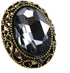 10 pcs Whole Oval Cut Gray Rhinestone Vintage Copper Hollow Metal Shank Sewing Coat Buttons -25mm -1"...