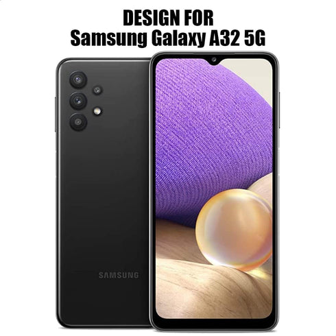 (3+3) For Samsung Galaxy A32 5G (3 Pack) Tempered Glass Screen Protector and (3 Pack) Camera Lens Protector, 9H Hardness, 2.5D, Anti Scratch, HD C...