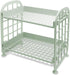 UnnFiko 2-Layers Table Shelf Organizer, Adjustable Plastic Storage Rack Shelf Square Basket Desk Stand Table Storage Organizer Shelves (Green)...