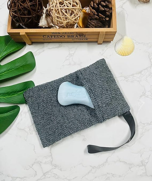 2 Pack Soap Saver Pouch, Soap Pocket or Shower,Body Scrubber Rough Sponge Exfoliator for Bath,Exfoliator for Shower...