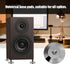 8 Pcs 25 x 4mm Universal Copper Speaker Spikes Pads Speaker Shock Base Pad Isolation Stand Feet Cone Base Mats Floor Disc(Black)...