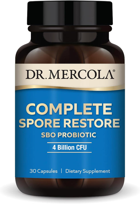 Dr. Mercola Complete Spore Restore, 30 Servings (30 Capsules), SBO Probiotic, 4 Billion CFU, Dietary Supplement, Supports Healthy Immune Function,...