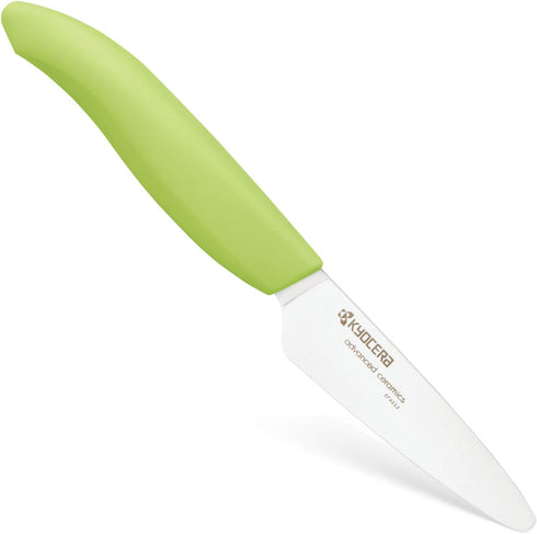 Kyocera Advanced Ceramic Revolution Series 3-inch Paring Knife, Green Handle, White Blade...