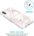 JAHOLAN Compatible iPhone X Case iPhone Xs Shiny Rose Gold Geometric Marble Design Clear Bumper Glossy TPU Soft Rubber Silicone Cover Phone Case -...