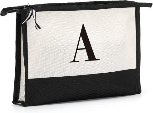 Monogrammed for Women Initial bridesmaid gifts, Personalized monogram Monogram Cosmetic Bag,Travel Makeup Bag Suitable for Wedding weekend Beach G...