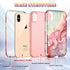 CASEFIV Compatible with iPhone Xs Max Case,Marble Pattern 3 in 1 Heavy Duty Shockproof Full Body Rugged Hard PC+Soft Silicone Drop Protective Wome...