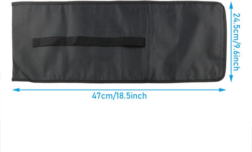 BBQ Tool Storage Bag Barbecue Hardware Tools Holder Pouch Camping Picnic Pouch for Camping Backyard Barbecue 18.5x9.6 Inch, Black...