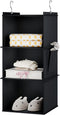 Hanging Closet Organizer, 3-Shelf Closet Hanging Storage Shelves, Black...