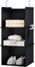 Hanging Closet Organizer, 3-Shelf Closet Hanging Storage Shelves, Black...