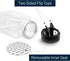 RoyalHouse 12 Pack 9.5 Oz Plastic Spice Jars with Black Cap, Clear and Safe Plastic Bottle Containers with Shaker Lids for Storing Spice, Herbs an...
