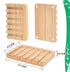 3 Pack Bamboo Soap Dish, Bar Soap Holder with Self Draining Tray, Natural Waterfall Drain Soap Saver, Used for Bathroom, Kitchen...