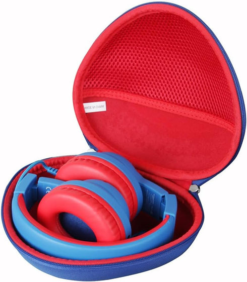 Hard Travel Case for iClever HS19 Kids Headphones (uter Blue + Inner Red)......