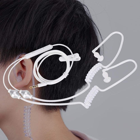 Socobeta Earphone 3.5mm Mobile Phone Earphone Air Acoustic Tube Anti-Radiation Headphone with Earbud...