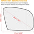 X AUTOHAUX Mirror Glass Heated with Backing Plate Passenger Side Right Side Rear View Mirror Glass for Mercedes-Benz GL320 GL450...