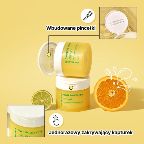 EUNYUL Vita Balance Own Sole Shine Toner Pad 70 Pads 6.43 fl. oz. Vitamin C Toner Pads Korean Skincare Vitamin Skincare...