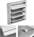 Louvered Outdoor Dryer Vent Cover Air Vent Duct Grill 100mm Stainless Steel Wall Air Vent Square Tumble Dryer Extractor Fan Outlet Outdoor Weather...