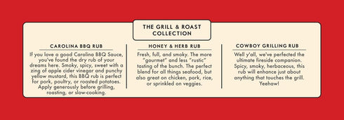 Spicewalla Grill Dry Rub 3 Pack | Carolina Pork, Cowboy Grilling, Honey Herb | for Pork, Steak, Chicken & Vegetables, BBQ Gift Set...