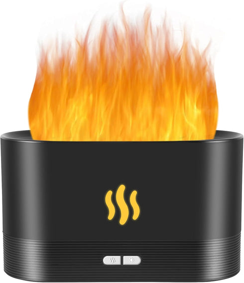 Flame Diffuser Humidifier-Auto Off 180ml Essential Oil Diffuser-2 Modes Brightness Aroma Humidifier with Fire Flame Effect for Home,Office,Spa,Gym...