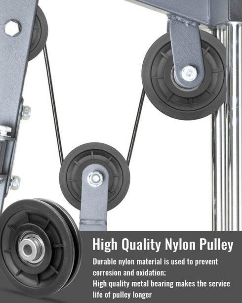 2 PCS 3.5Inch/90mm Nylon Bearing Pulley Wheel, Silent Bearing Replace for Garage Gym Equipment Pulley System, Universal Wearproof Bearing Maximum ...