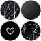 Junddla?4 Pack? Cellphone Stand,Cell Phone Finger Foldable Holder Grip for Smartphones and Tablets - Black Marble White Heart...