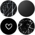 Junddla?4 Pack? Cellphone Stand,Cell Phone Finger Foldable Holder Grip for Smartphones and Tablets - Black Marble White Heart...