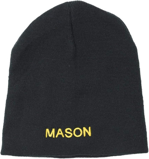 Treasure Gurus Black Masonic Winter Beanie Warm Knit Free Mason Hat Ski Cap Freemason Gift...